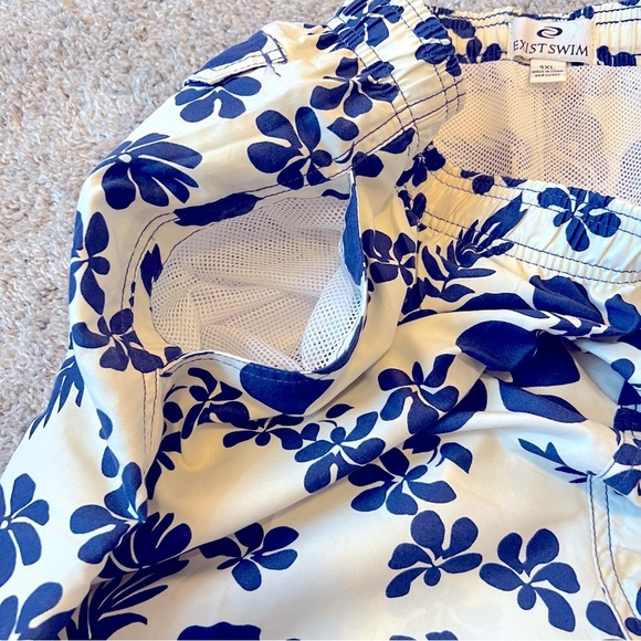 NWT Men’s 4XL Swim trunks Swimsuit Exist Elastic Waist Beach‎ Wear Board Shorts - Picture 4 of 8